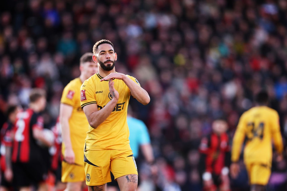 Matheus Cunha marcou 15 gols em 29 jogos pelo Wolverhampton em 2024/25 — Foto: Getty Images