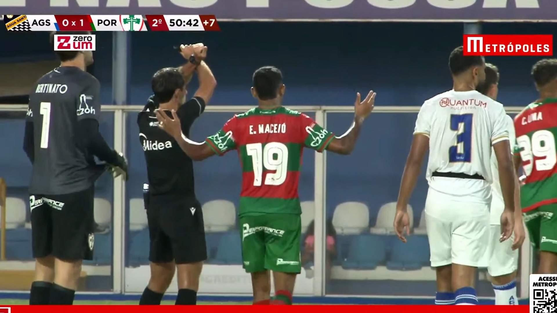 Árbitro de Água Santa x Portuguesa explica paralisação de jogo por ato discriminatório
