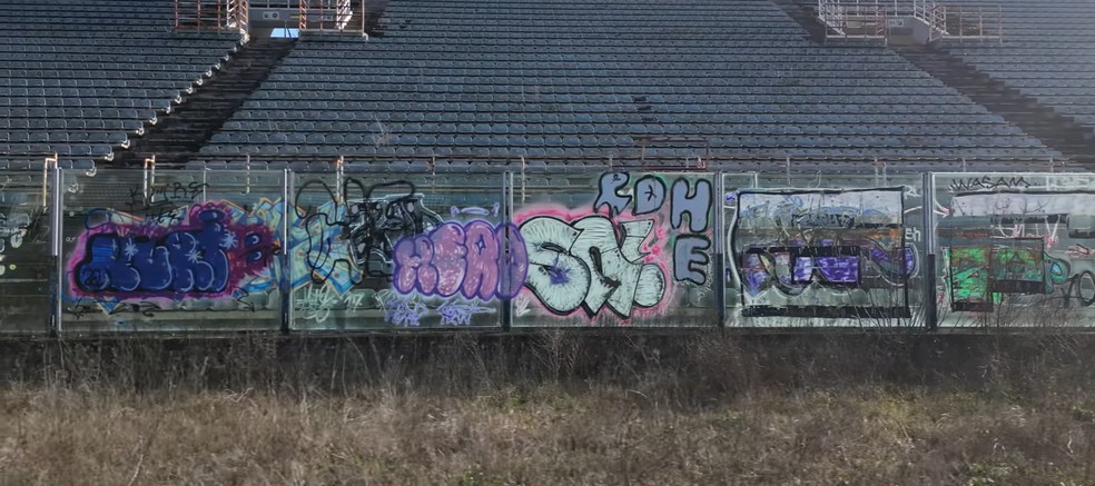 Estádio Flaminio, em Roma, está abandonado e pode ser revitalizado pela Lazio — Foto: Reprodução