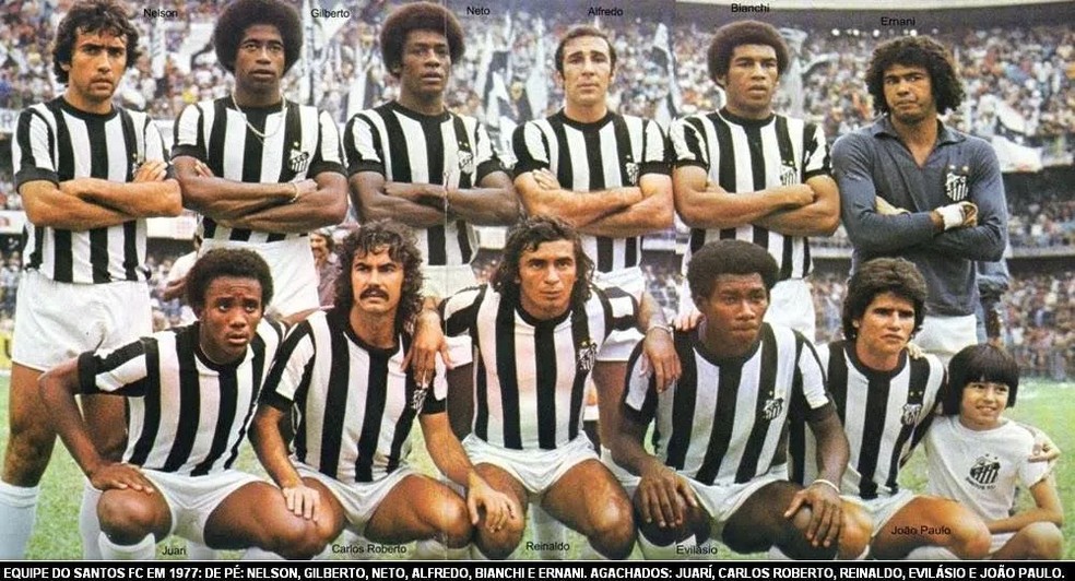 Reinaldo com a camisa do Santos em 1977 — Foto: Arquivo