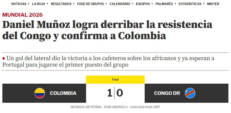 Imprensa internacional destaca campanha da Colômbia — Foto: Reprodução