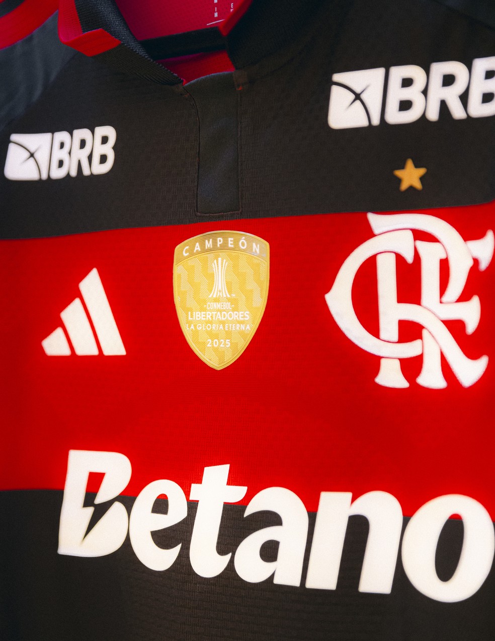 Camisa do Flamengo com patroc�nios � Foto: Adriano Fontes / Flamengo