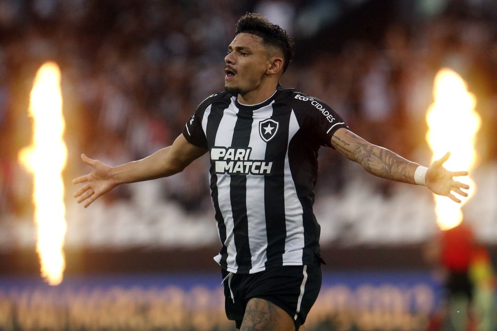 Tiquinho Soares comemora gol pelo Botafogo — Foto: Vítor Silva/Botafogo