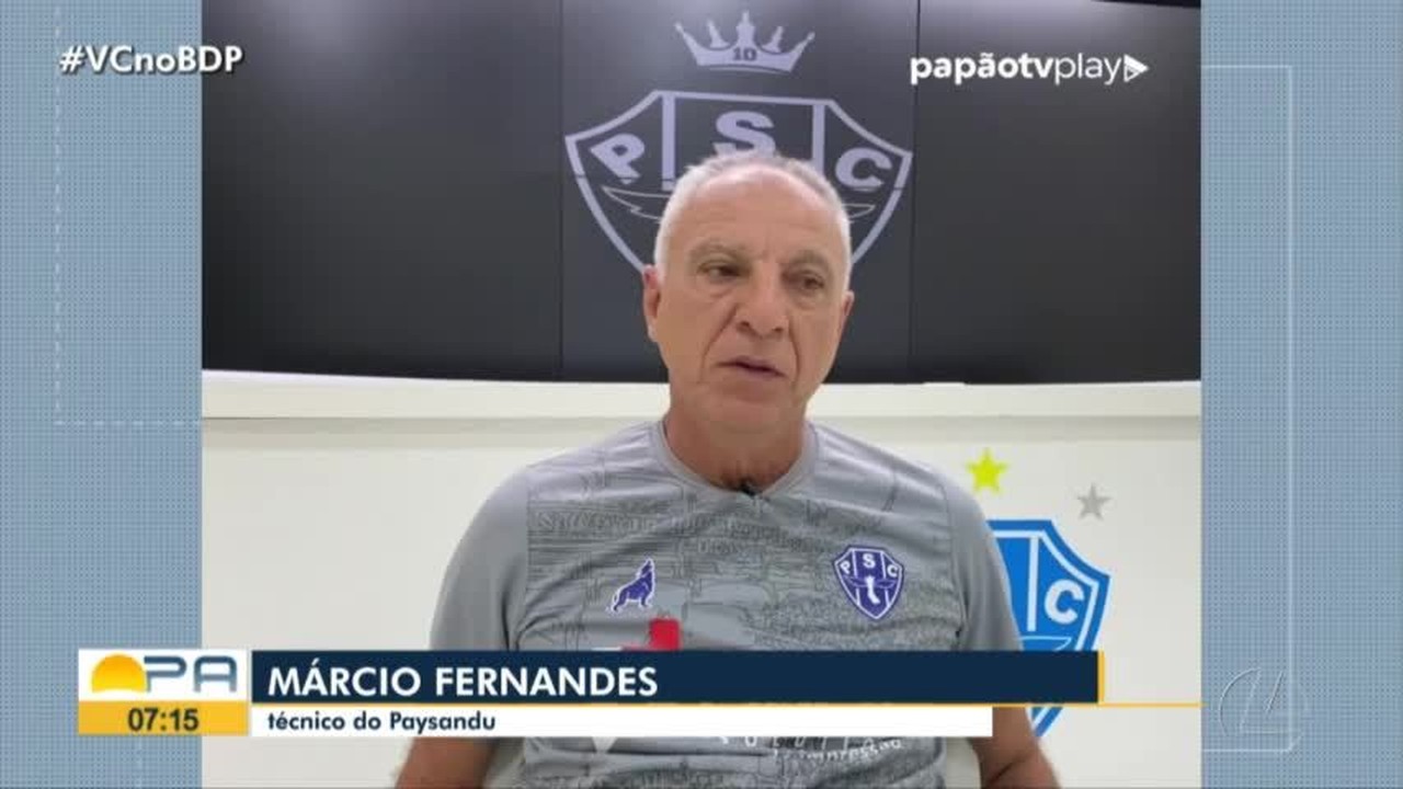 Márcio Fernandes, treinador do Paysandu, lembrabet365es mobilePelé no Santos