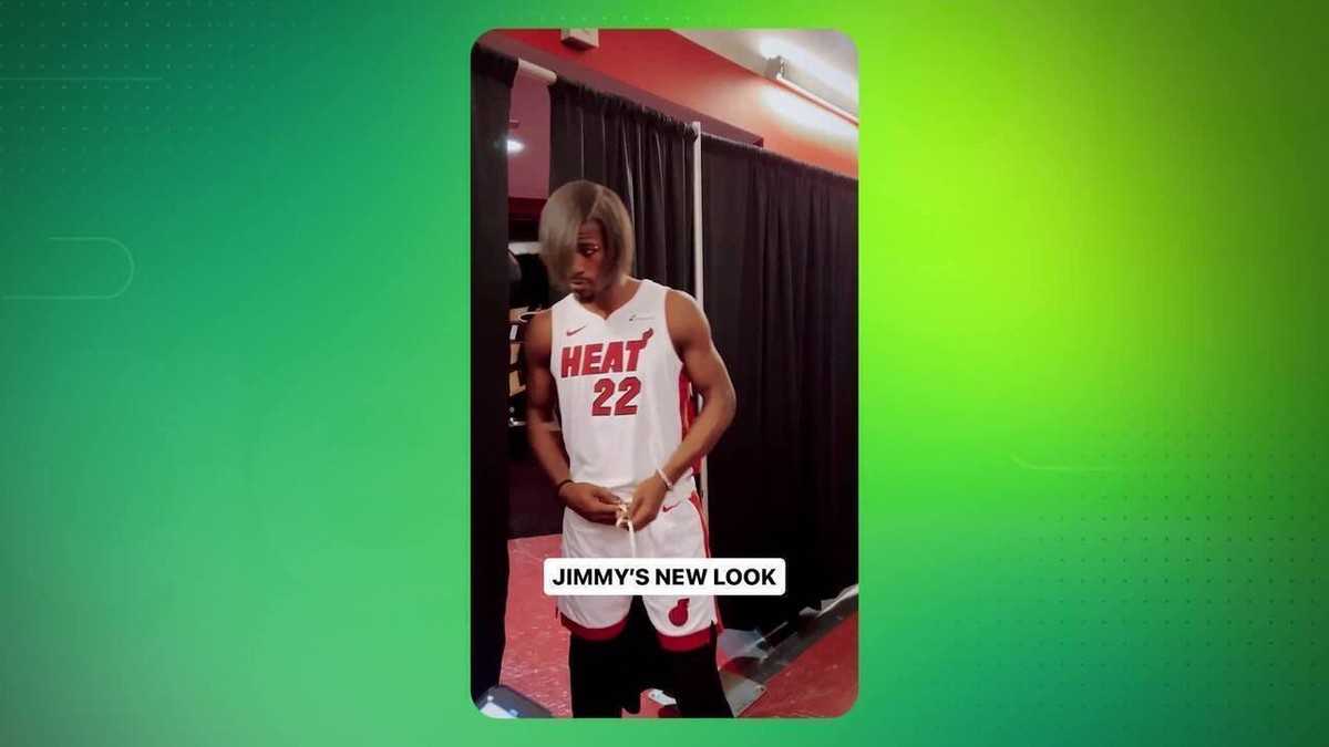 Após utilizar visual 'emo' para fotos oficiais da NBA, Jimmy Butler treina  com penteado tradicional, Mais Esportes