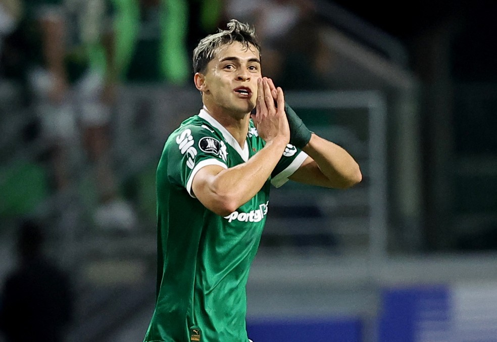 Sosa durante a partida entre Palmeiras e LDU  Foto: REUTERS