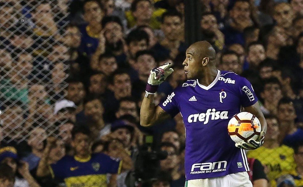 Jailson durante duelo contra o Boca Juniors — Foto: Divulgação/Palmeiras
