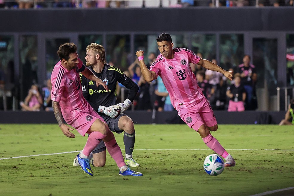 Suárez marca dois gols pelo Inter Miami — Foto: Getty Images