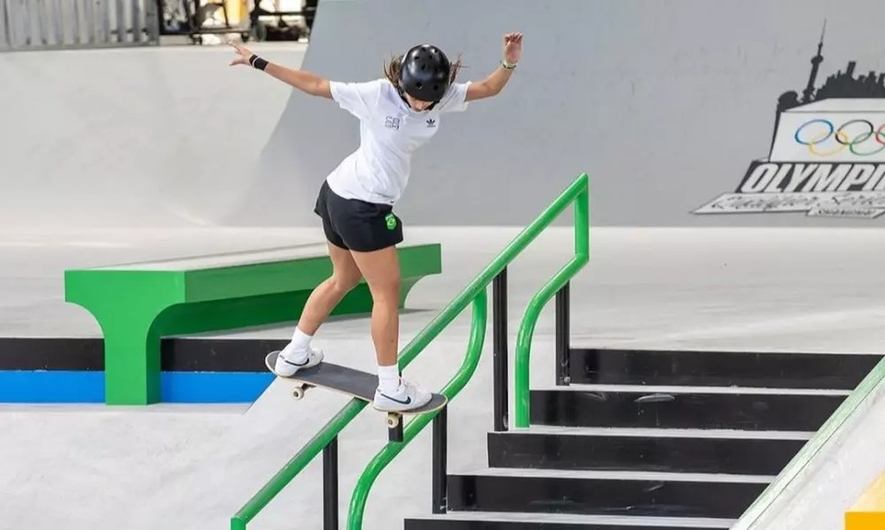 Rayssa Leal se classifica para as semifinais do Pré-Olímpico de skate Street — Foto: Confederação Brasileira de Skateboarding