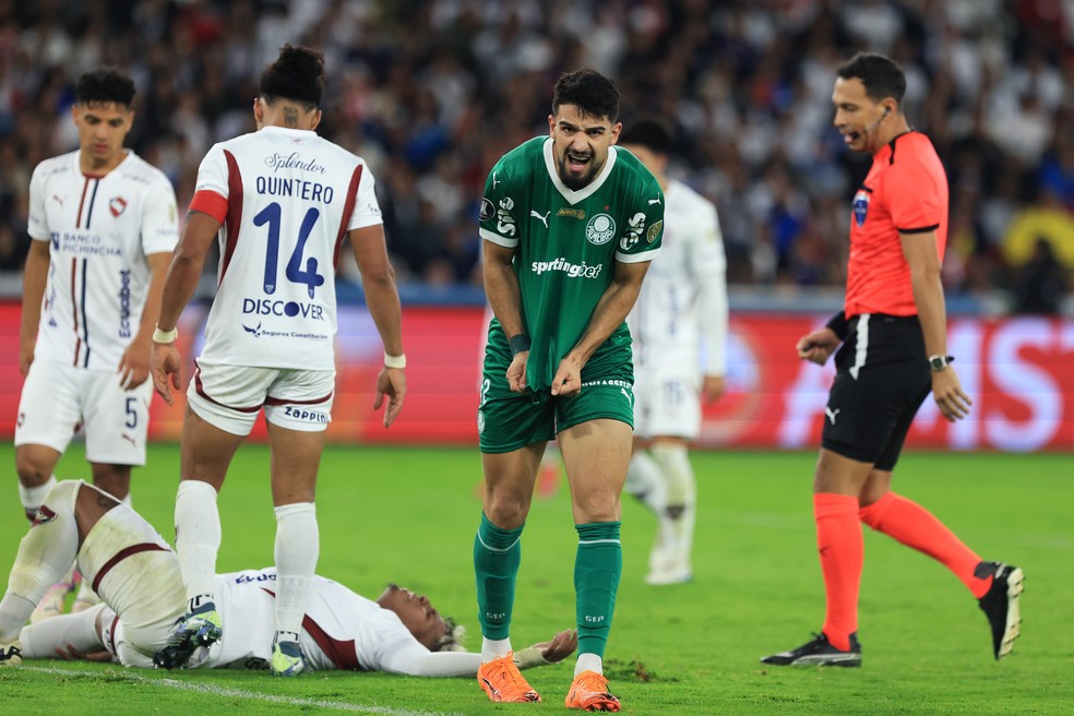 LDU x Palmeiras - Libertadores - Flaco Lpez  Foto: Franklin Jacome/Getty Images