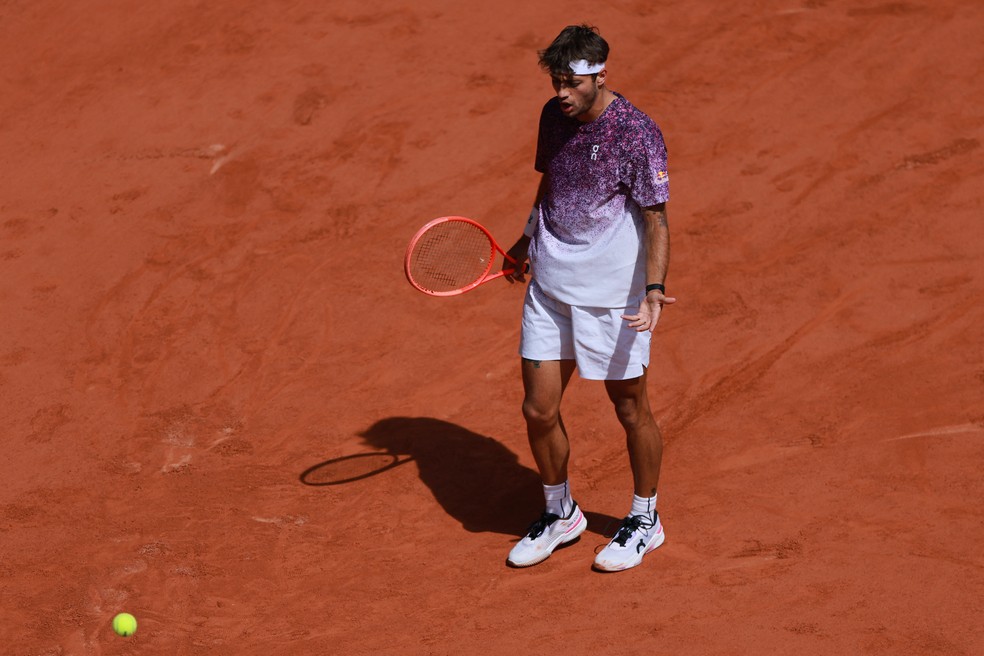 Flavio Cobolli na final de Roland Garros — Foto: REUTERS/Stephanie Lecocq