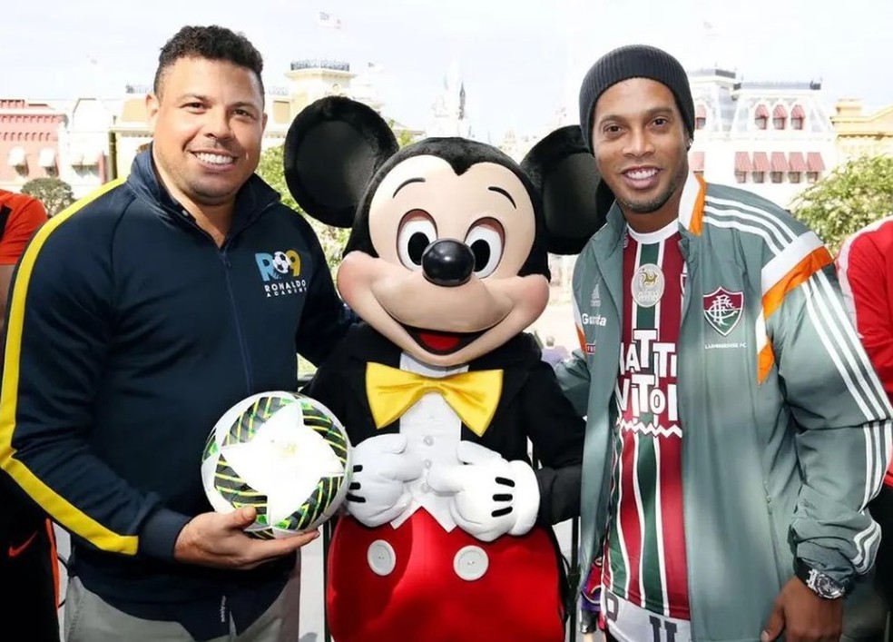 Ronaldo e Ronaldinho no Torneio da Flórida em 2016 — Foto: Divulgação/Torneio da Flórida