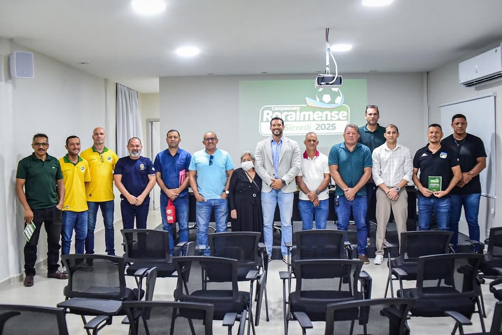 Reunião do conselho arbitral sobre o Campeonato Roraimense 2025 — Foto: Hélio Garcias/Federação Roraimense de Futebol