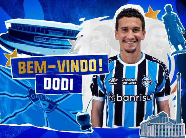 Grêmio anuncia a contratação de Dodi por três temporadas