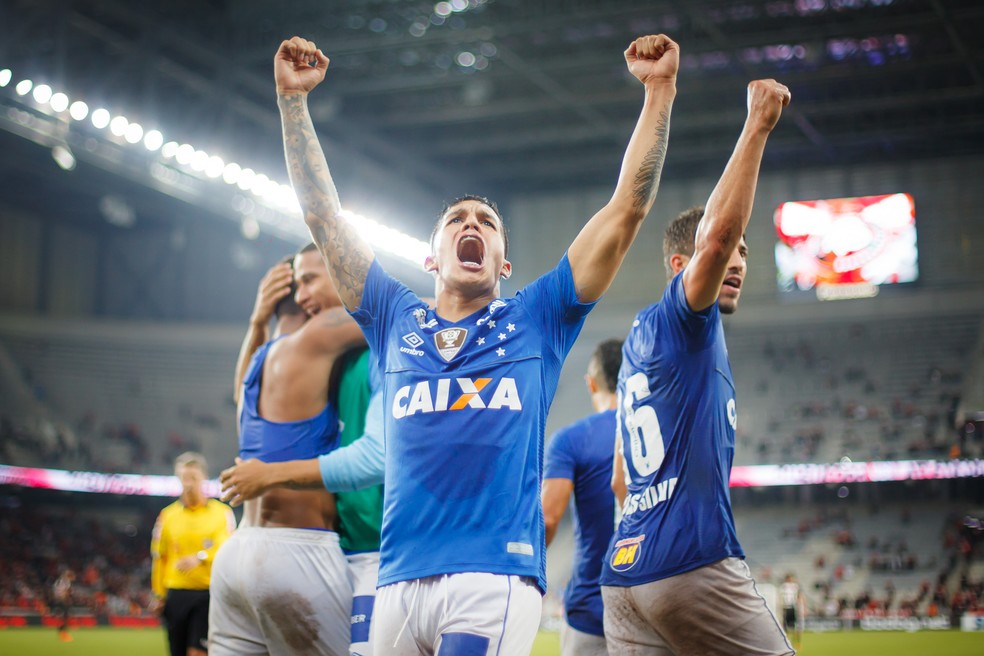 Lucas Romero comemora gol do Cruzeiro — Foto: Vinnicius Silva/Cruzeiro