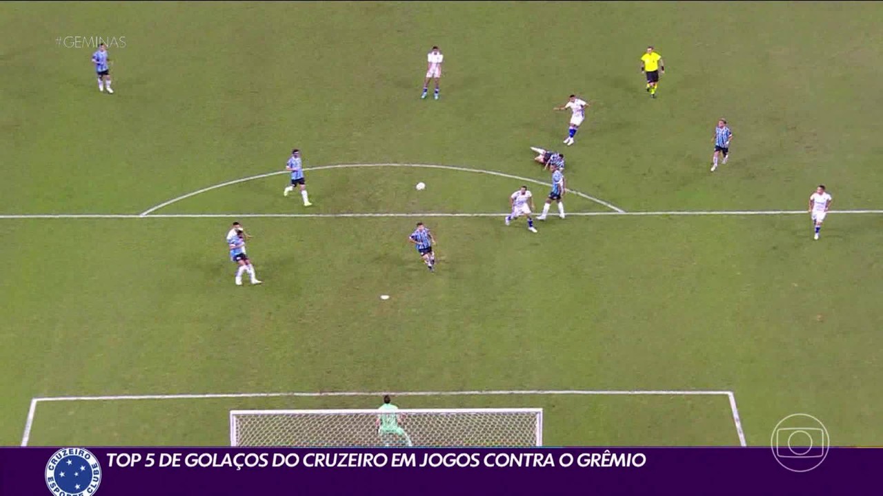 Top 5 de golaços do Cruzeiro em jogos contra o Grêmio