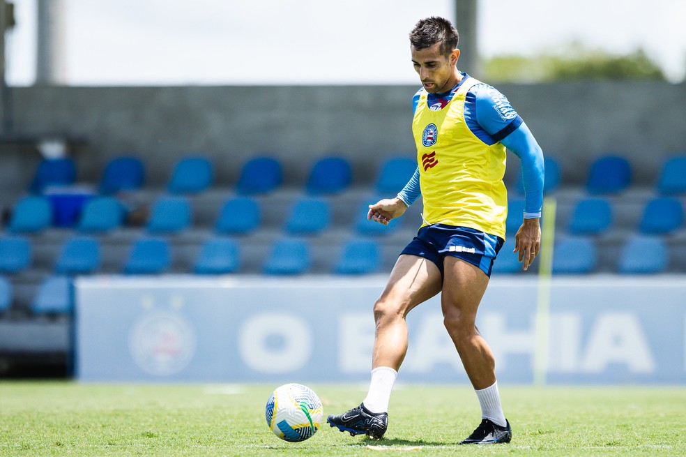 Acevedo em treino do Bahia — Foto: Letícia Martins / EC Bahia