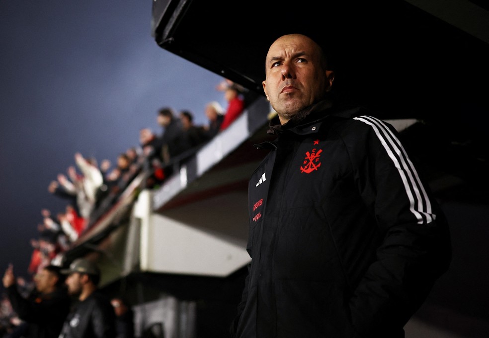 Leonardo Jardim em Estudiantes x Flamengo — Foto: Agustin Marcarian/Reuters