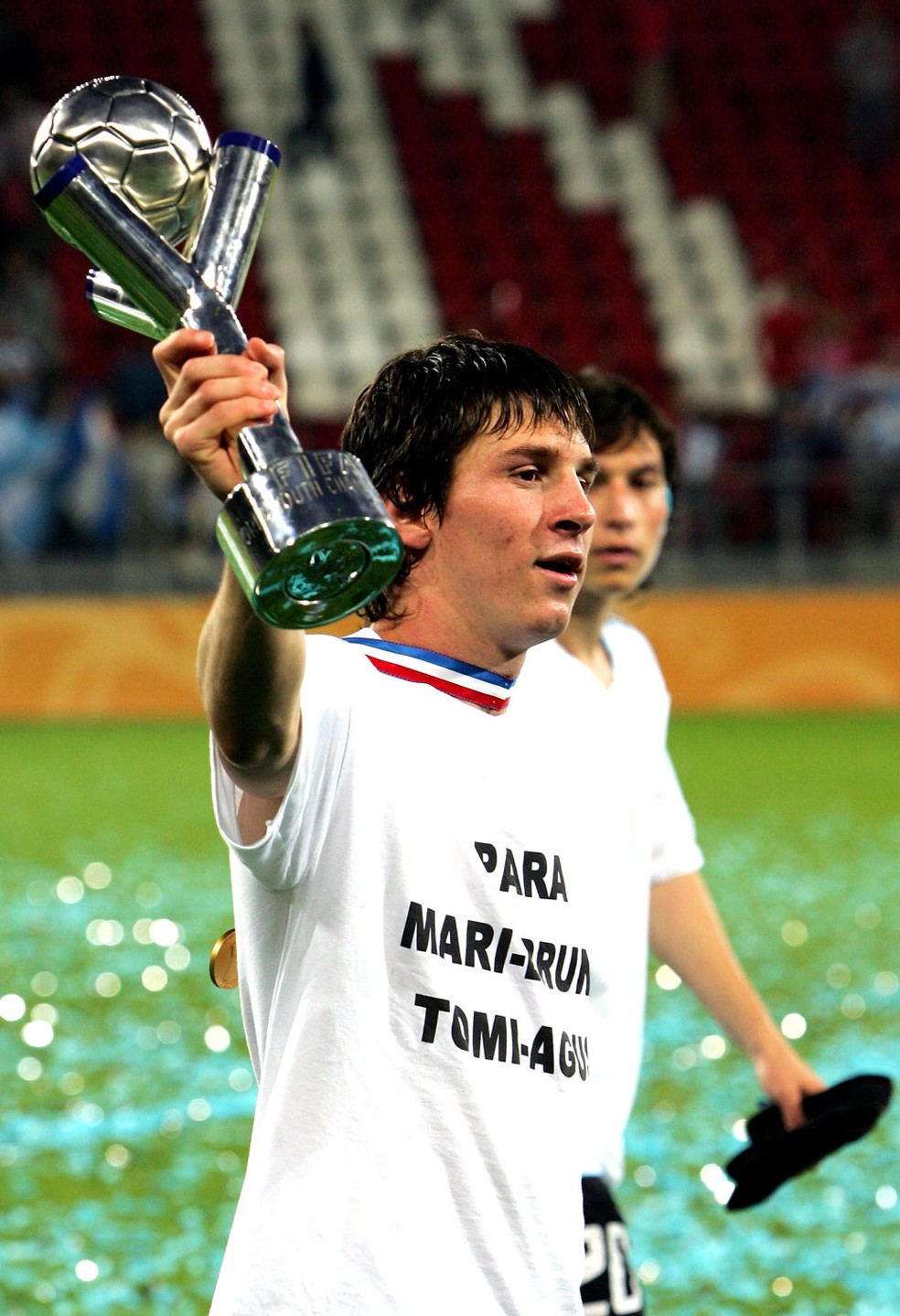 Messi pela Argentina Sub-20 em 2005 — Foto: Getty Images