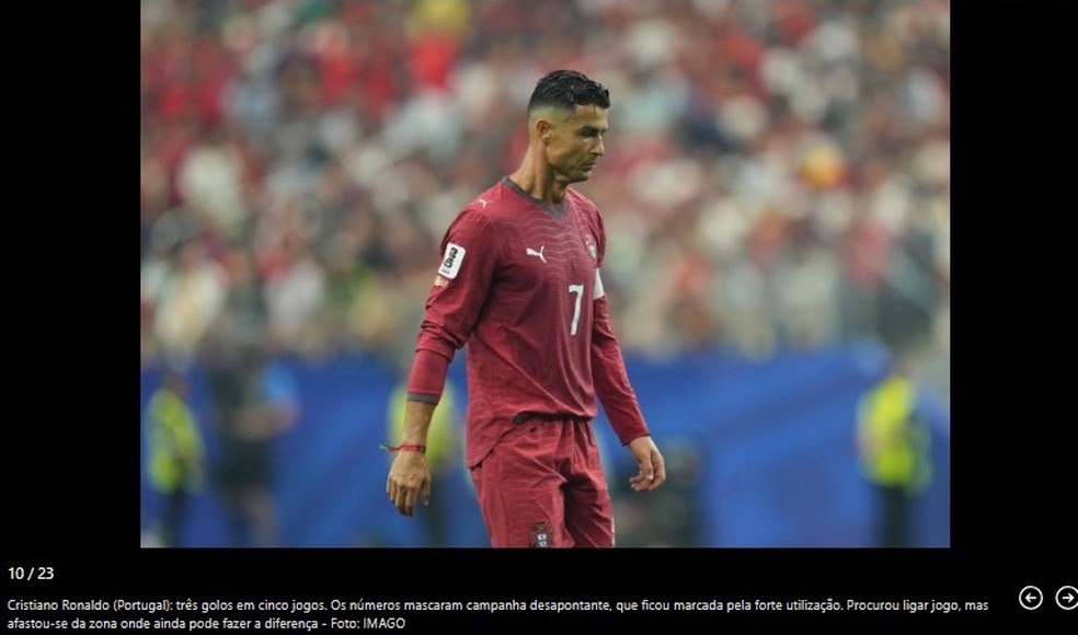 Jornal português lista decepções da Copa — Foto: Reprodução