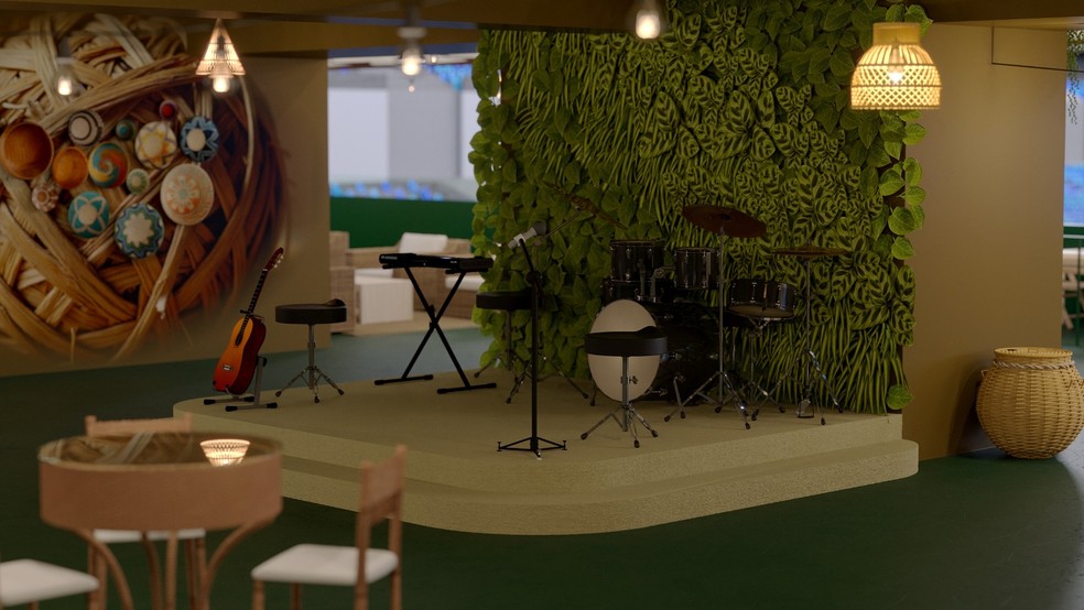 Novo espaço premium da Arena das Dunas — Foto: Divulgação/Soccer Hospitality