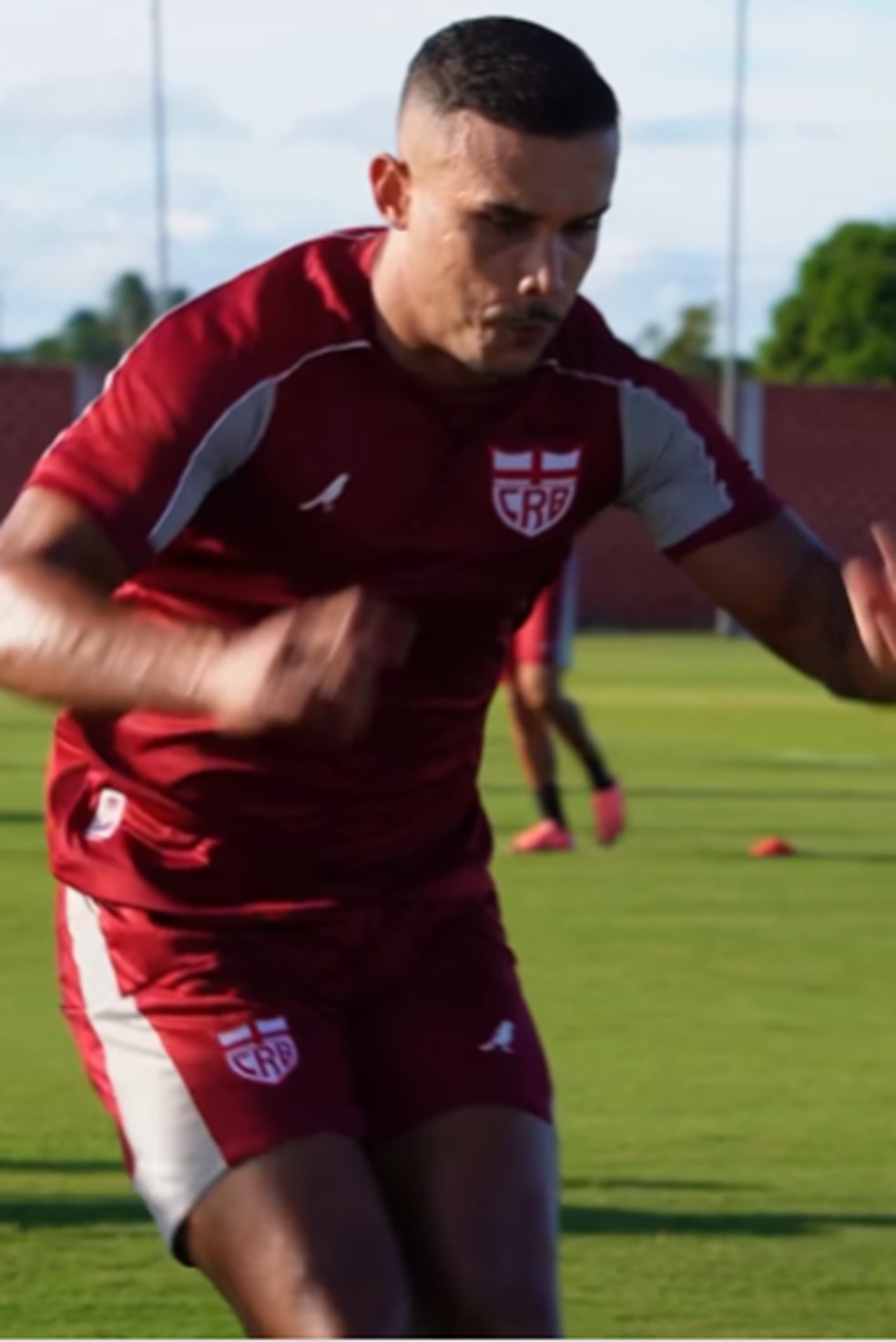 Willliam Pottker treino no Ninho do Galo — Foto: Reprodução CRBTV