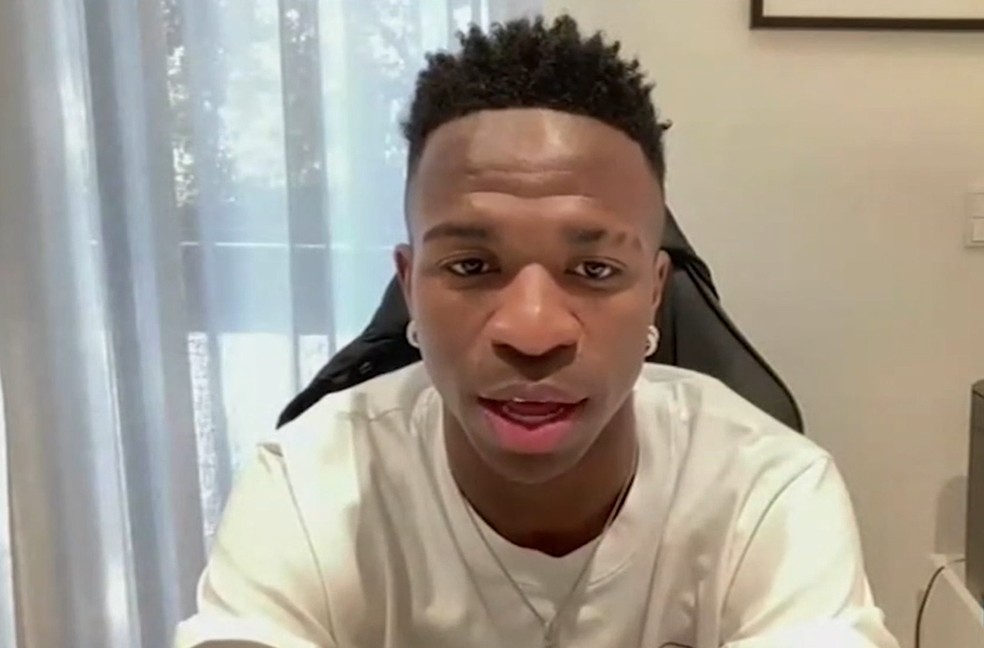 Vinicius Junior em depoimento no caso de racismo do torcedor do Mallorca — Foto: Reprodução/El Mundo