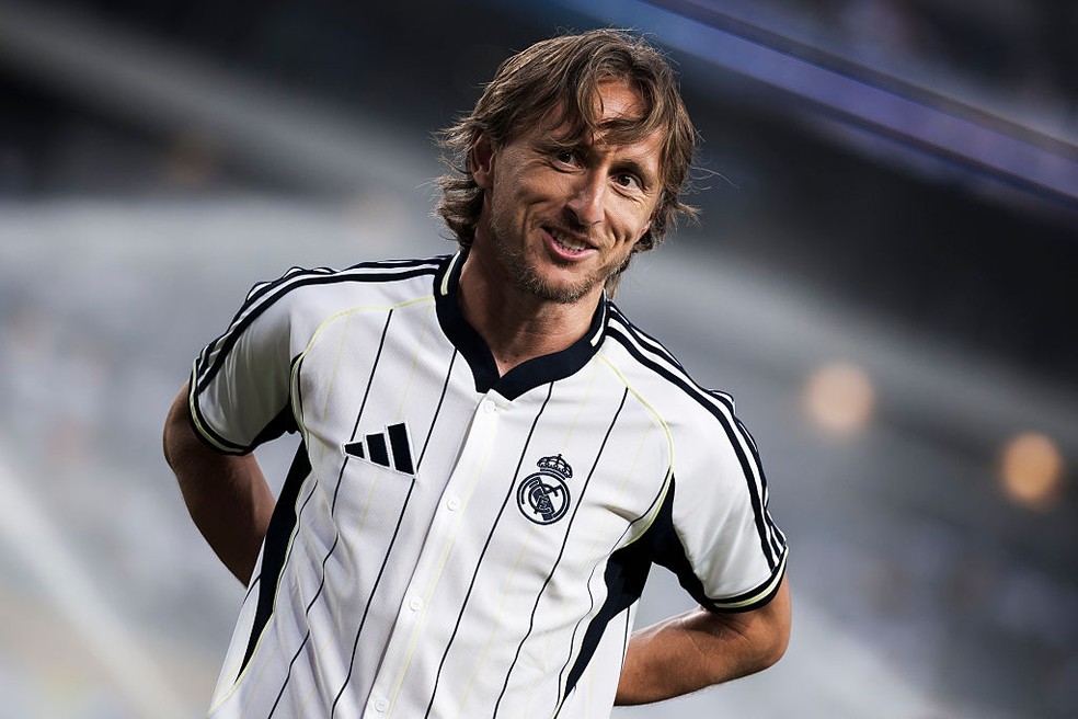 Luka Modric é o jogador com mais títulos na história do Real Madrid, com 28 no total — Foto: Getty Images