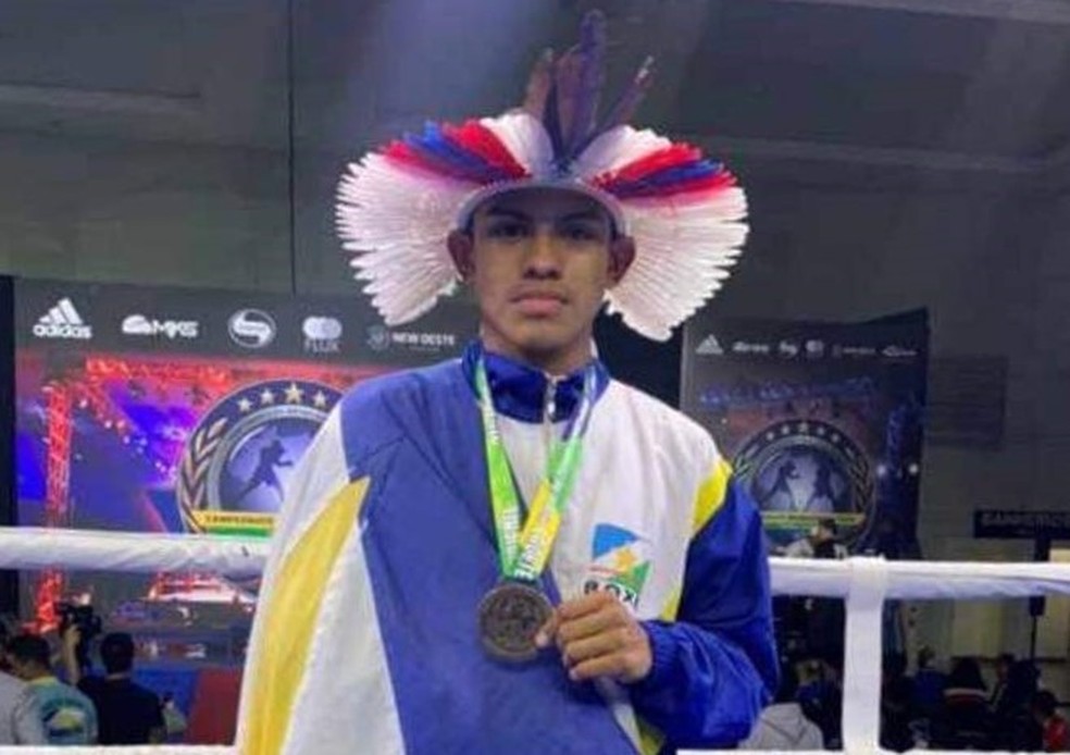 Arrison da Silva Junior, roraimense macuxi, campeão brasileiro de boxe categoria 15-16 anos — Foto: Arquivo pessoal