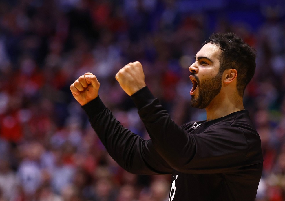 Rangel foi eleito o melhor jogador de Noruega x Brasil, pelo Mundial masculino de handebol — Foto: REUTERS/Susana Vera