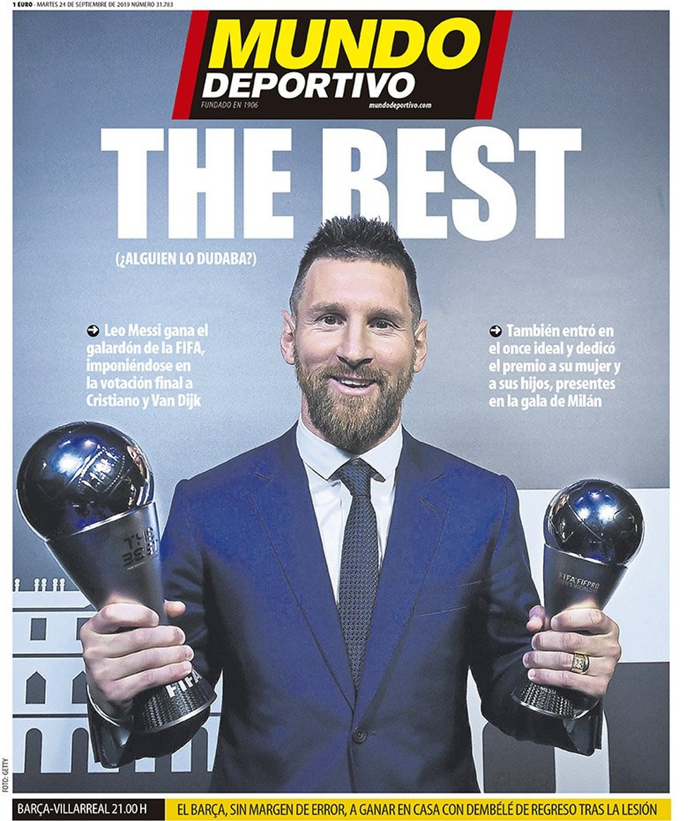 Jornal espanhol crava que Messi, novamente, será o vencedor da Bola de Ouro  - Futebol Internacional - Br - Futboo.com