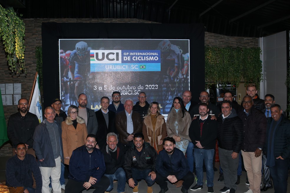 Evento de lançamento das três provas UCI Internacional de Ciclismo em Urubici — Foto: Hanna Döhl