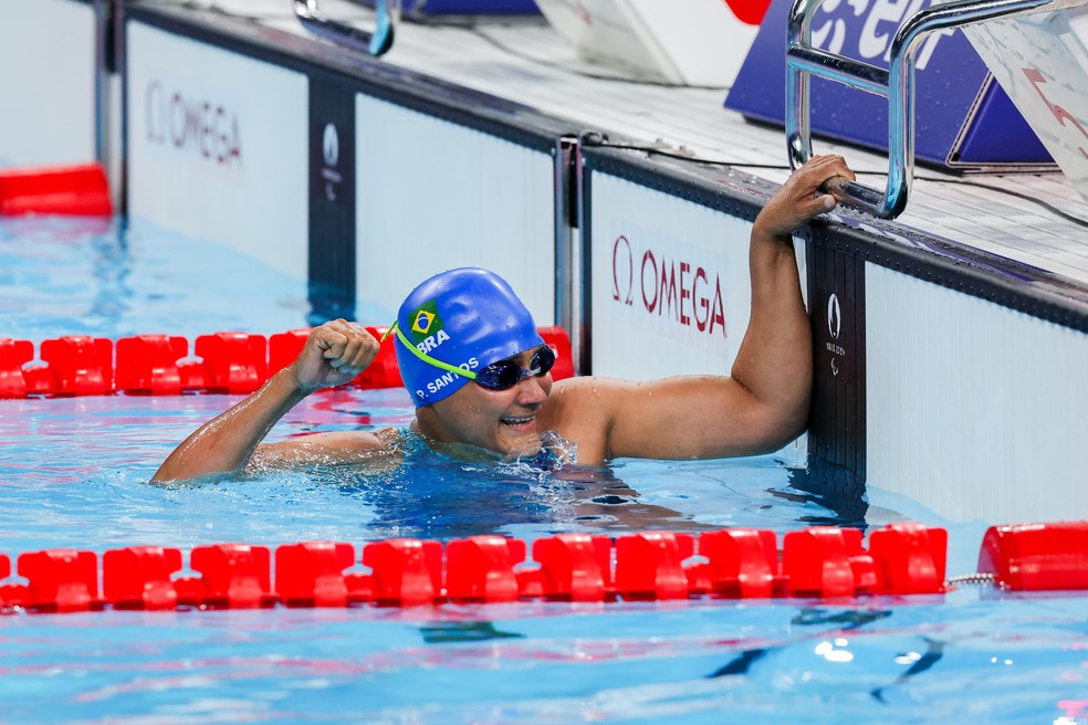 Patrícia Pereira dos Santos foi prata nos 50m peito SB3 das Paralimpíadas de Paris 2024 — Foto: Ana Patrícia Almeida/CPB