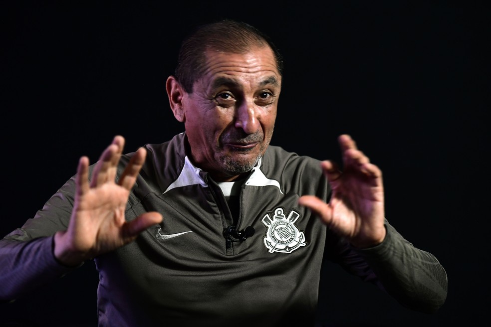 Ramón Díaz, técnico do Corinthians — Foto: Marcos Ribolli