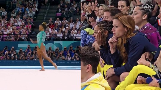 Vídeo inédito mostra torcida das ginastas brasileiras no ouro de Rebeca no solo; veja - Programa: ge.globo 