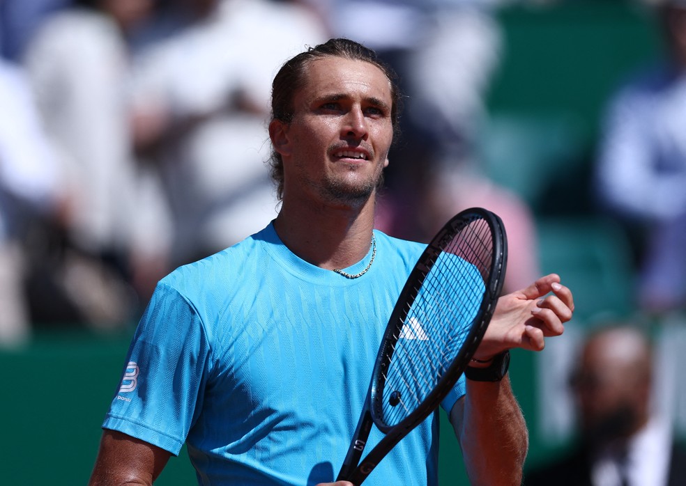 Alexander Zverev celebra vitória nas oitavas do Masters 1000 de Monte Carlo — Foto: Reuters