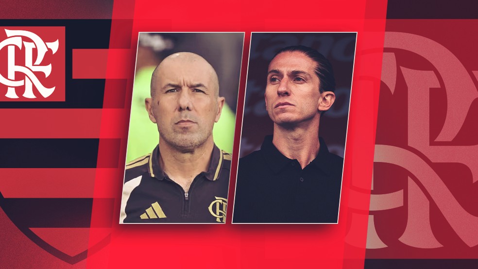 Leonardo Jardim e Filipe Lu�s, �ltimos t�cnicos do Flamengo � Foto: Info Esporte