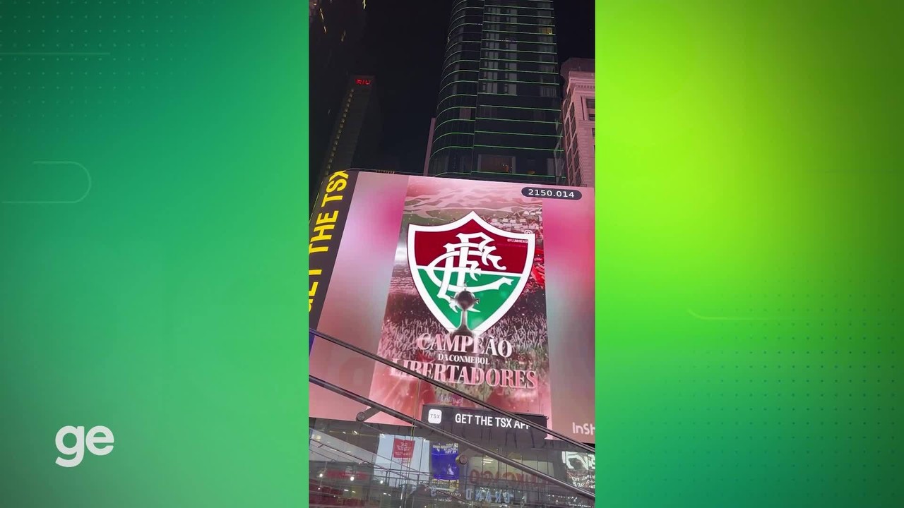 Tricolor coloca título do Fluminense na Times Square, em Nova York