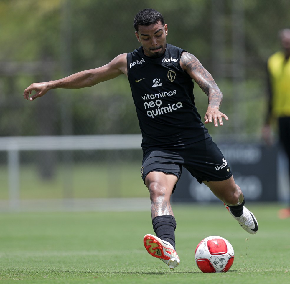 Matheus Bidu, do Corinthians, em jogo-treino contra o Corinthians — Foto: Rodrigo Coca/Ag. Corinthians