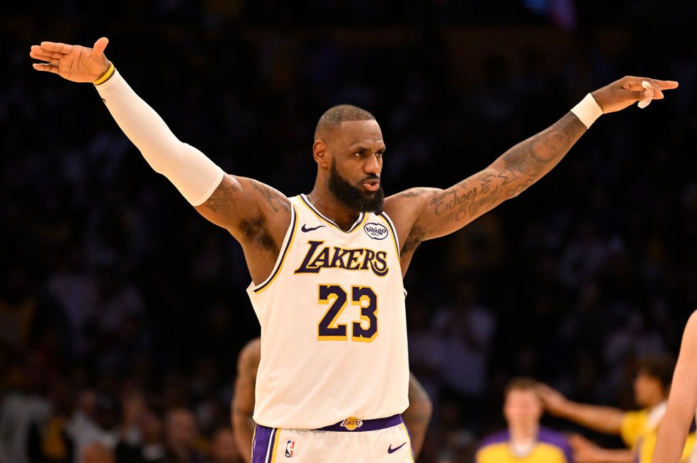 LeBron James Lakers NBA — Foto: John McCoy/Getty Images