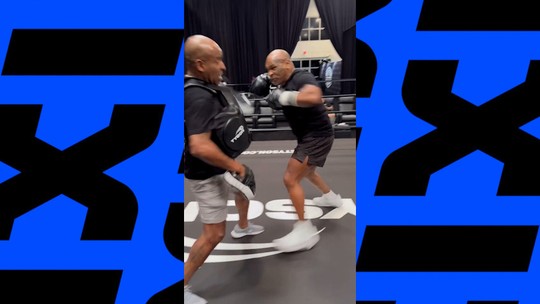 Mike Tyson mostra treino intenso para luta contra Jake Paul