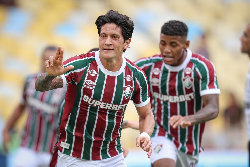 Cano comemora gol contra o Botafogo — Foto: MARCELO GONÇALVES / FLUMINENSE F.C.