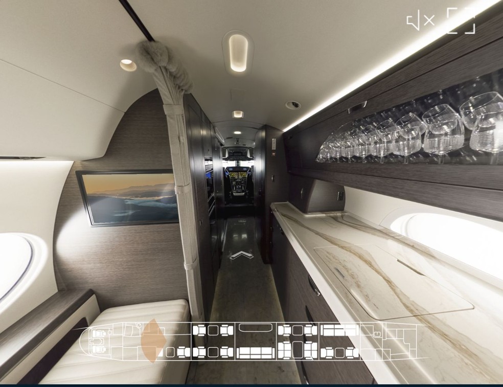 Gulfstream G700, avião que trouxe Neymar ao Brasil — Foto: Divulgação