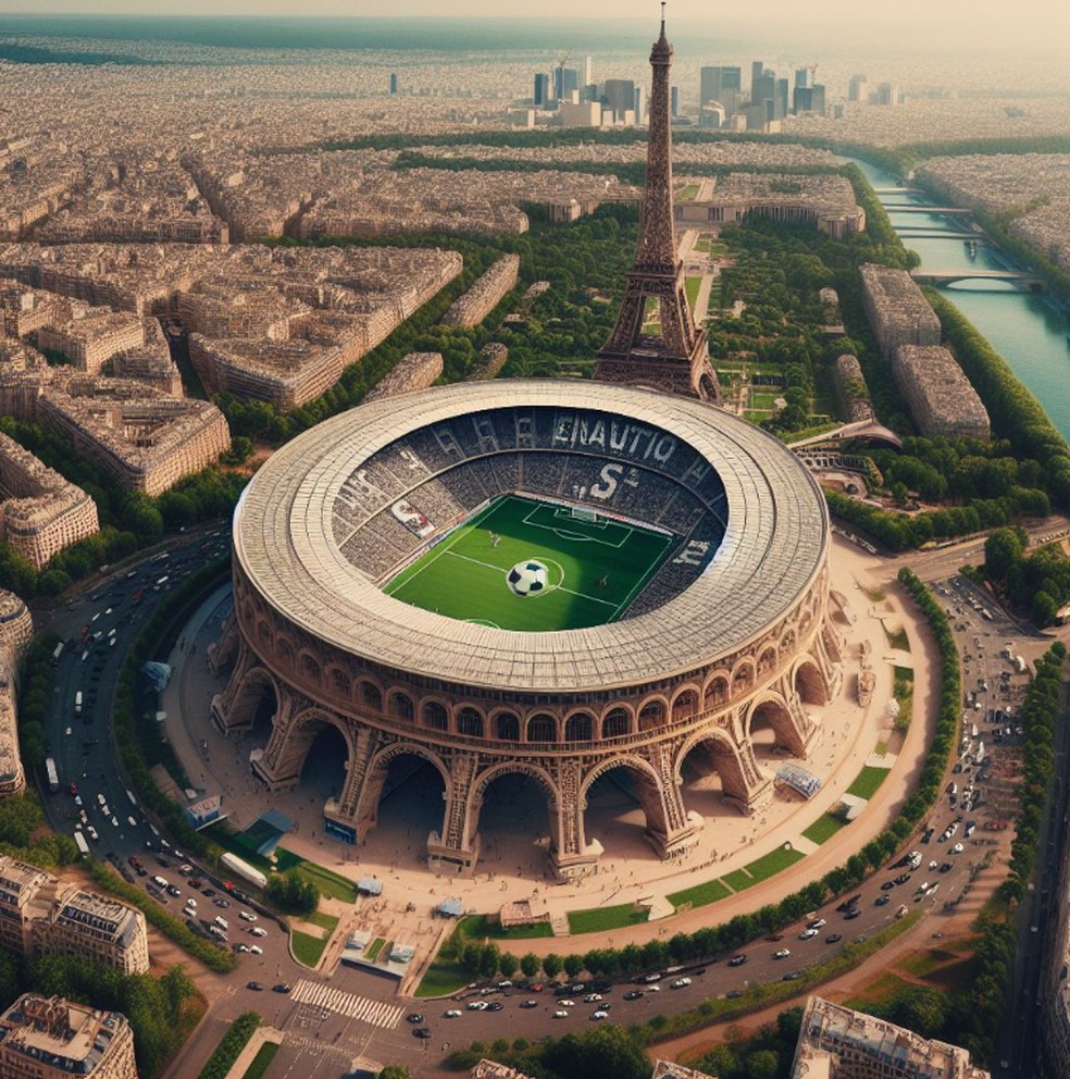 PSG - Torre Eiffel — Foto: Reprodução