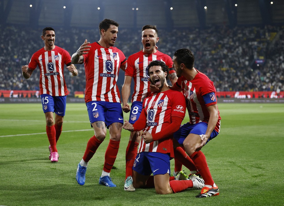 Hermoso gol Atlético de Madrid Real Madrid — Foto: Juan Medina/Reuters