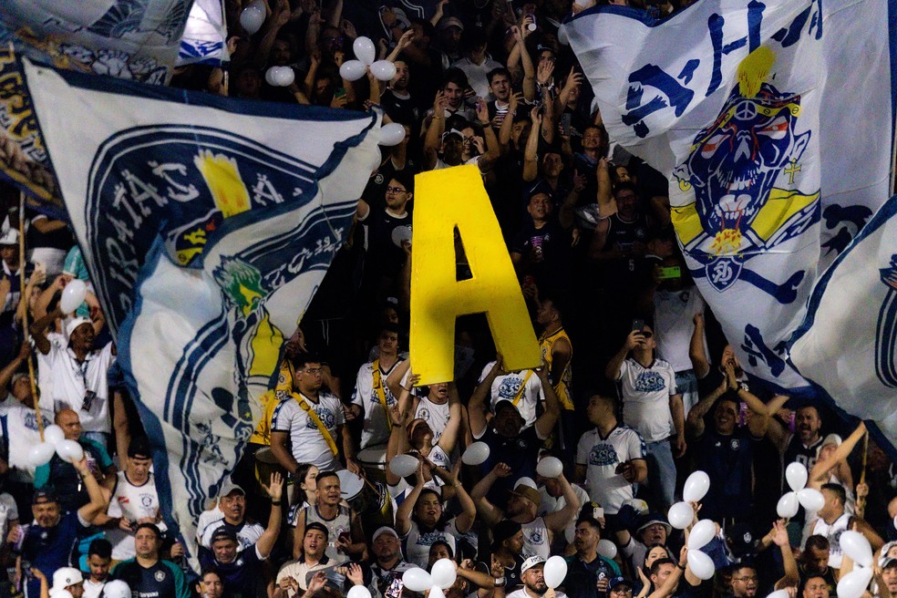 Torcida durante partida entre Remo e Chapecoense no estádio Baenão pelo campeonato Brasileiro B 2025 — Foto: Fernando Torres/AGIF
