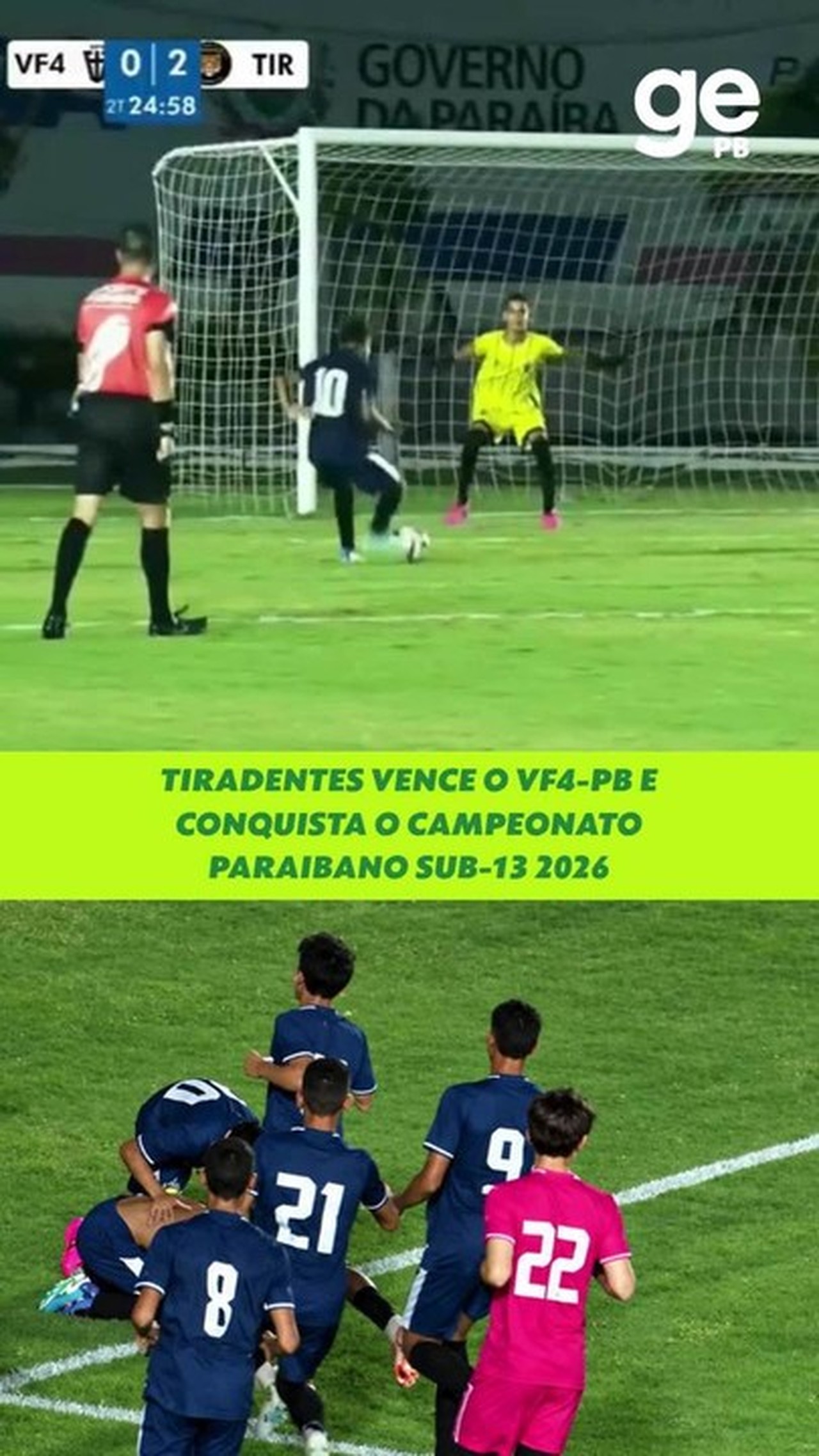 Autor do gol do título do Tiradentes no Paraibano Sub-13 relembra eliminação para o Treze em 2025
