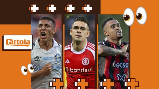 Cartola 2024: veja seis dicas pouco visadas para o meio e ataque na rodada #25 do Brasileirão