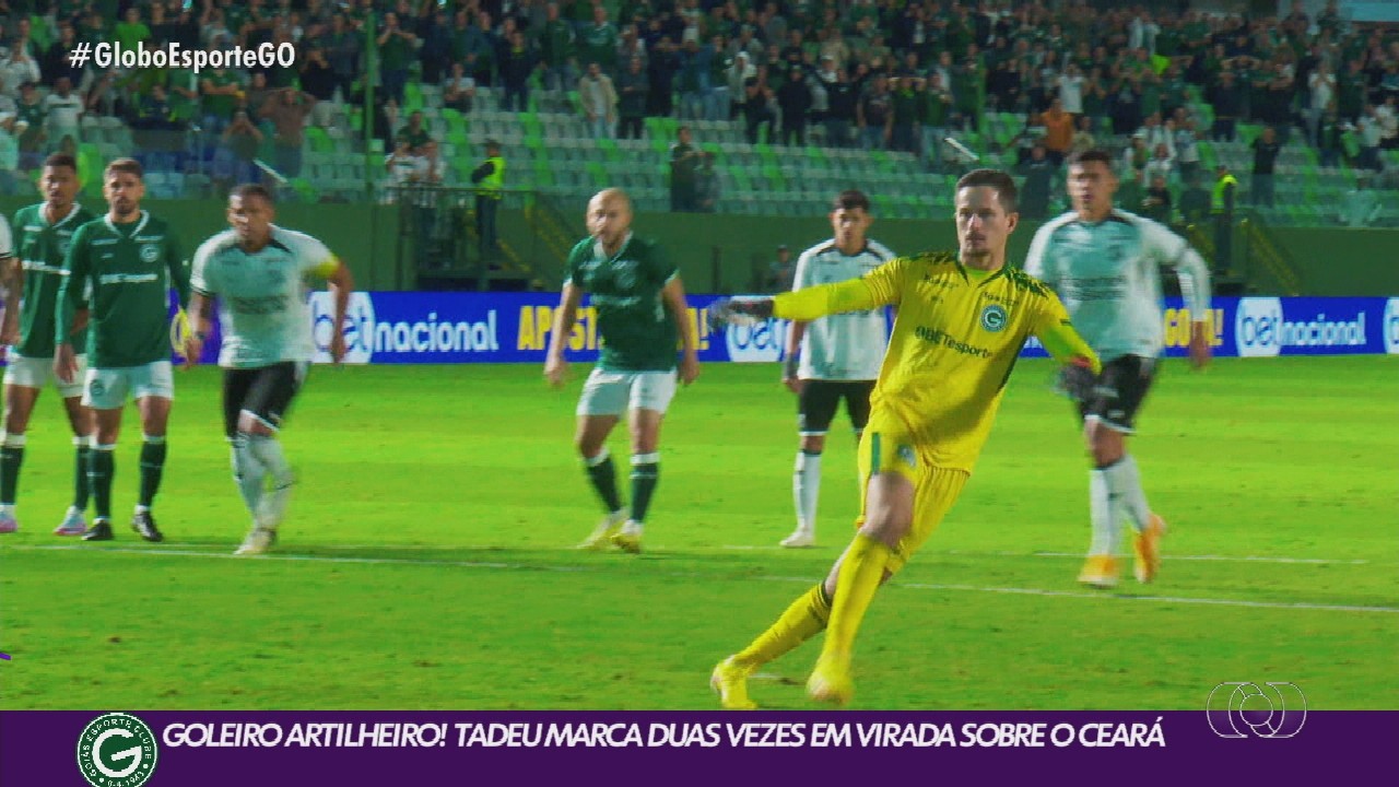 Tadeu faz dois gols, e Goiás vence o Cearácassino dando dinheiro no cadastrovirada