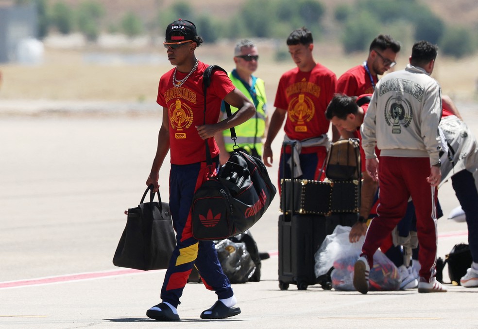 Lamine Yamal na chegada da Espanha da Madrid - Foto: Reuters